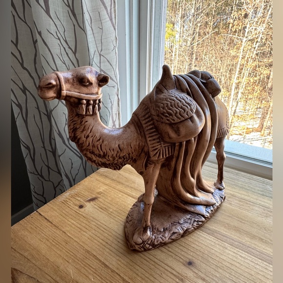 Pack Camel Nativity Christmas Standing Glazed Ceramic Desert 1970s Holland Mold - Picture 4 of 5
